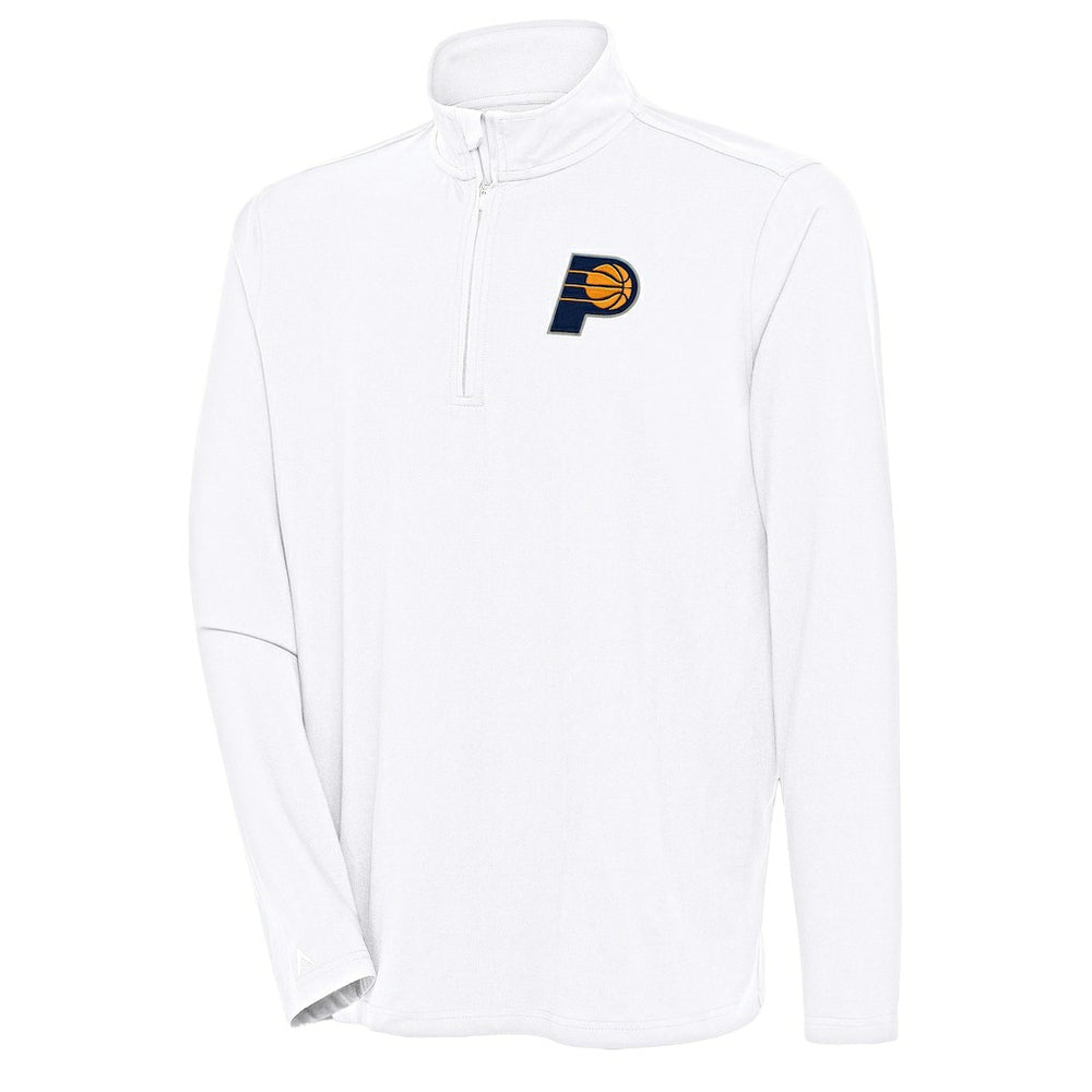 NBA - Indiana Pacers Antigua Hunk Quarter-Zip Pullover Top - White