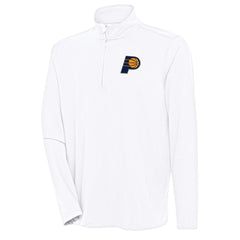 NBA - Indiana Pacers Antigua Hunk Quarter-Zip Pullover Top - White