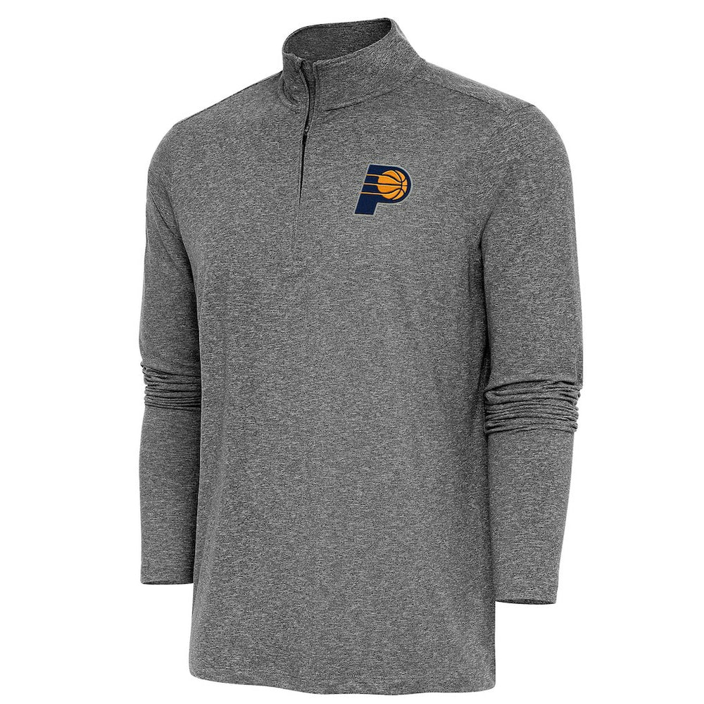 NBA - Indiana Pacers Antigua Hunk Quarter-Zip Pullover Top - Heather Black