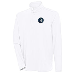 NBA - Minnesota Timberwolves Antigua Hunk Quarter-Zip Pullover Top - White