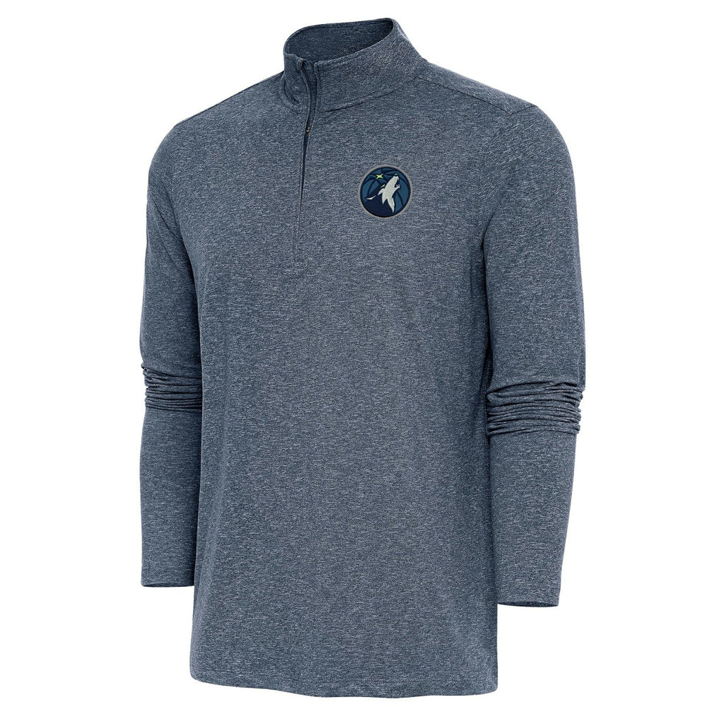 NBA - Minnesota Timberwolves Antigua Hunk Quarter-Zip Pullover Top - Heather Navy