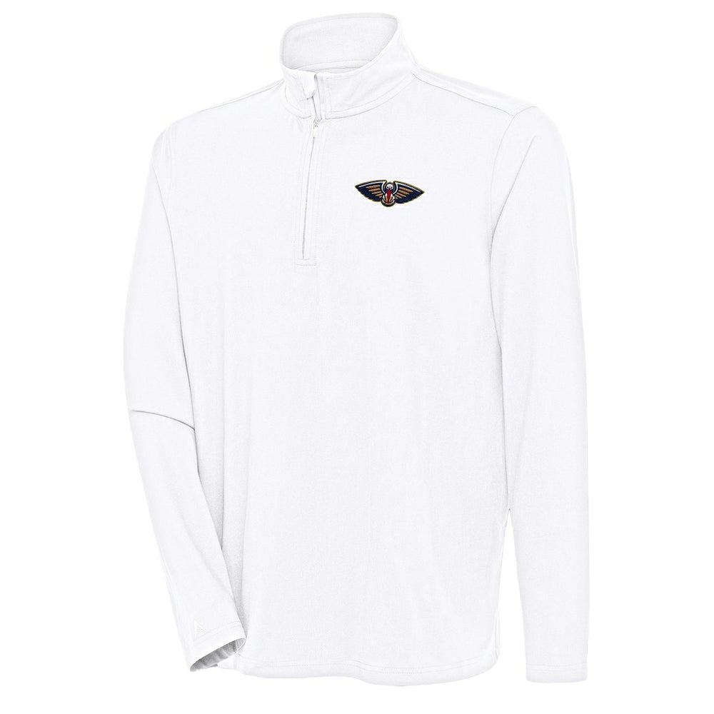NBA - New Orleans Pelicans Antigua Hunk Quarter-Zip Pullover Top - White