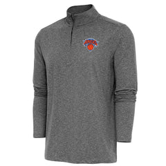NBA - New York Knicks Antigua Hunk Quarter-Zip Pullover Top - Heather Black