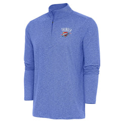 NBA - Oklahoma City Thunder Antigua Hunk Quarter-Zip Pullover Top - Heather Royal