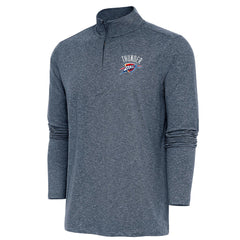 NBA - Oklahoma City Thunder Antigua Hunk Quarter-Zip Pullover Top - Heather Navy
