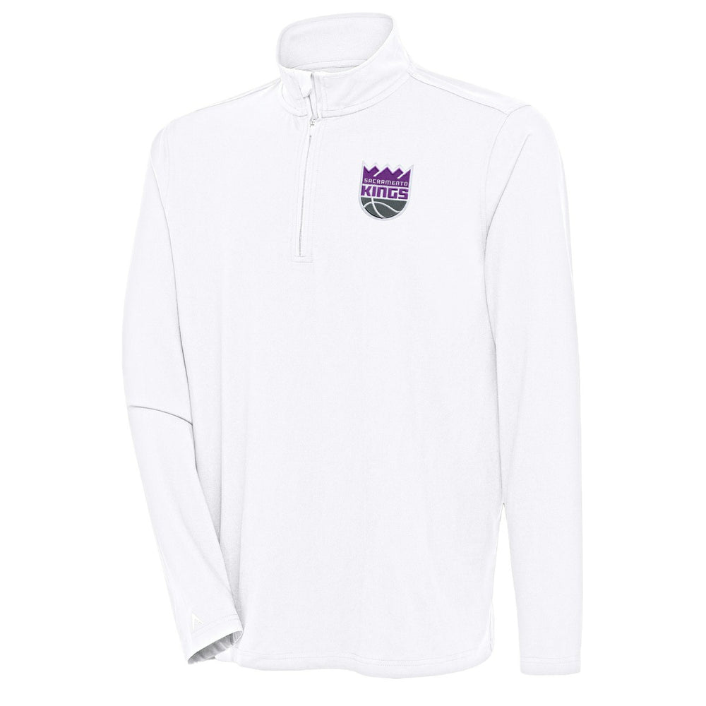 NBA - Sacramento Kings Antigua Hunk Quarter-Zip Pullover Top - White