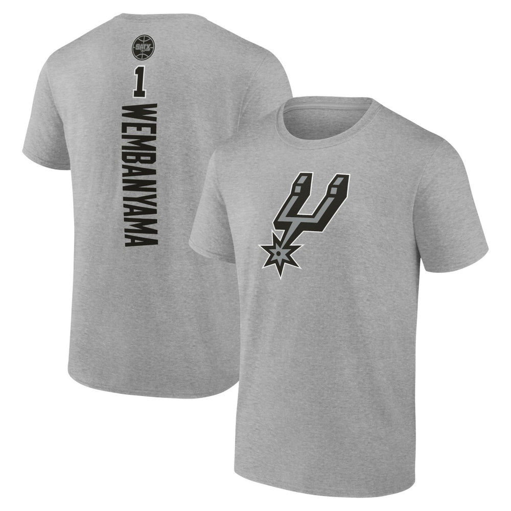NBA - Victor Wembanyama San Antonio Spurs Playmaker Name & Number T-Shirt - Heather Gray