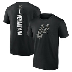 NBA - Victor Wembanyama San Antonio Spurs Playmaker Name & Number T-Shirt - Black