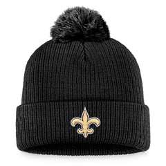 New Orleans Saints Women's Cuffed Knit Hat with Pom Black - Fanatics