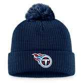 Tennessee Titans Women's Cuffed Knit Hat with Pom Navy - Fanatics