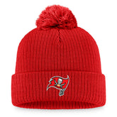 Tampa Bay Buccaneers Women's Logo Cuffed Knit Hat with Pom Cardinal - Fanatics