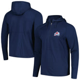 Colorado Avalanche - Antigua Spikes Raglan Quarter-Zip Hoodie Heather Navy