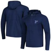 St. Louis Blues - Antigua Spikes Raglan Quarter-Zip Hoodie Heather Navy