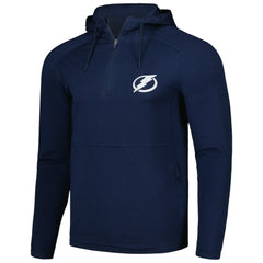 Tampa Bay Lightning - Antigua Spikes Raglan Quarter-Zip Hoodie Heather Navy
