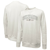 Atlanta Falcons Majestic Threads Unisex Sundays Block Letter Crewneck Pullover Sweatshirt White - NFL