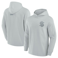 Seattle Kraken Fanatics Elements Lightweight Tri-Blend Fleece Hoodie Gray