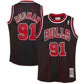 Mitchell & Ness - Dennis Rodman Chicago Bulls Youth 1995/96 Hardwood Classics Swingman Jersey - Black