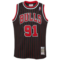 Mitchell & Ness - Dennis Rodman Chicago Bulls Youth 1995/96 Hardwood Classics Swingman Jersey - Black
