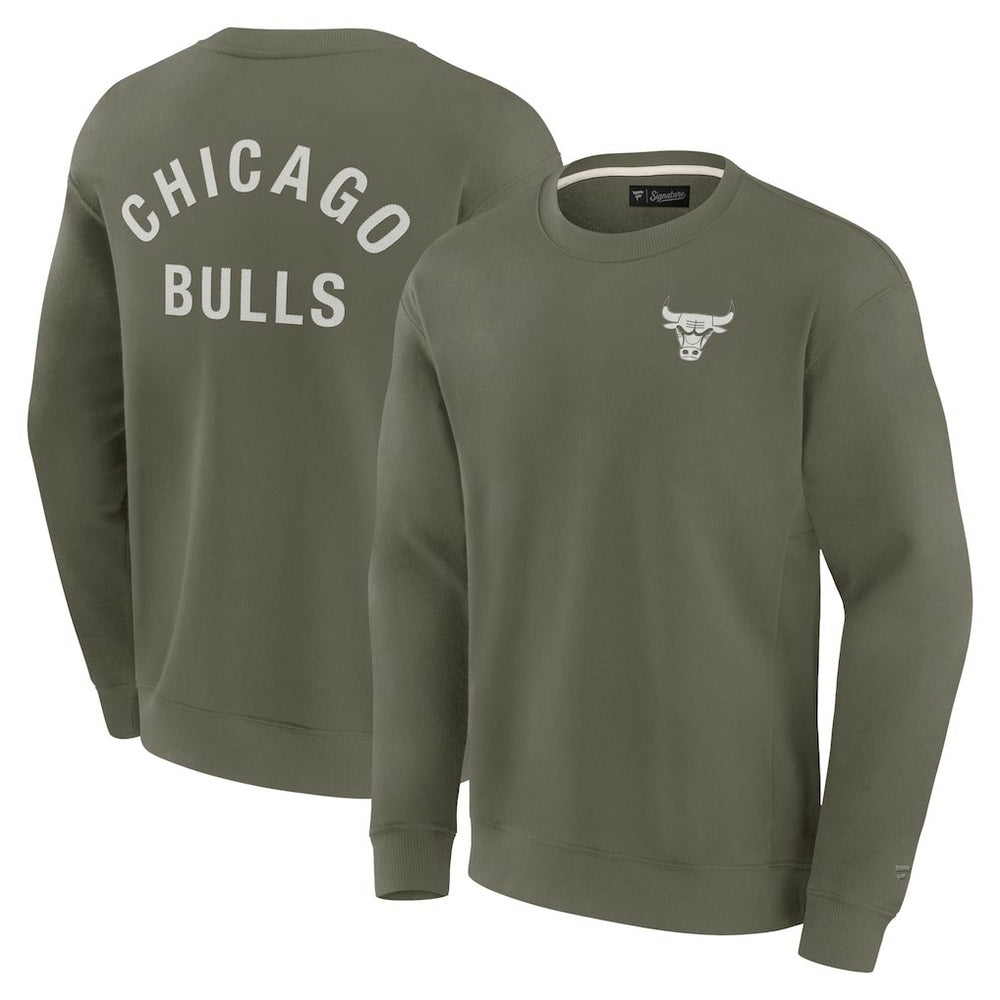 Fanatics - Chicago Bulls Unisex Elements Super Soft Fleece Pullover Sweatshirt - Olive