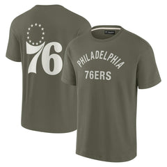 Fanatics - Philadelphia 76ers Unisex Elements Super Soft Short Sleeve T-Shirt - Olive