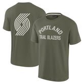 Fanatics - Portland Trail Blazers Unisex Elements Super Soft Short Sleeve T-Shirt - Olive