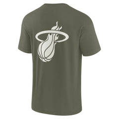 Fanatics - Miami Heat Unisex Elements Super Soft Short Sleeve T-Shirt - Olive
