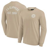 Fanatics - LA Clippers Unisex Elements Super Soft Long Sleeve T-Shirt - Khaki
