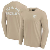 Fanatics - Memphis Grizzlies Unisex Elements Super Soft Long Sleeve T-Shirt - Khaki