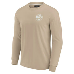 Fanatics - Atlanta Hawks Unisex Elements Super Soft Long Sleeve T-Shirt - Khaki
