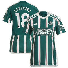 Adidas Casemiro Manchester United Women's 2023/24 Away Replica Player Jerseys - Green