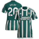Adidas Diogo Dalot Manchester United Women's 2023/24 Away Replica Player Jerseys - Green