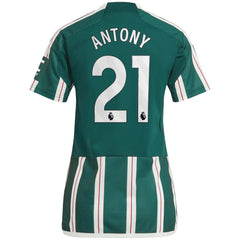 Adidas Antony Manchester United Women's 2023/24 Away Replica Player Jerseys - Green