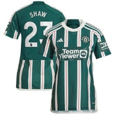 Adidas Luke Shaw Manchester United Women's 2023/24 Away Replica Player Jerseys - Green