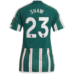 Adidas Luke Shaw Manchester United Women's 2023/24 Away Replica Player Jerseys - Green