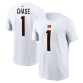 Ja'Marr Chase Cincinnati Bengals Player Name & Number T-Shirt White - Nike