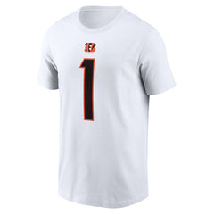 Ja'Marr Chase Cincinnati Bengals Player Name & Number T-Shirt White - Nike