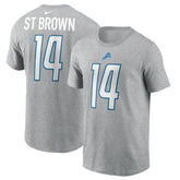 Amon-Ra St. Brown Detroit Lions Player Name & Number T-Shirt Gray - Nike