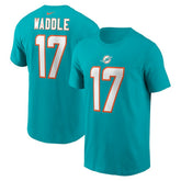Jaylen Waddle Miami Dolphins Player Name & Number T-Shirt Aqua - Nike
