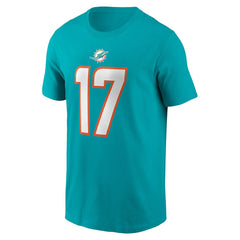 Jaylen Waddle Miami Dolphins Player Name & Number T-Shirt Aqua - Nike