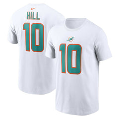Tyreek Hill Miami Dolphins Player Name & Number T-Shirt White - Nike