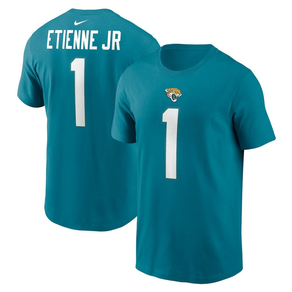 Travis Etienne Jacksonville Jaguars Player Name & Number T-Shirt Teal - Nike