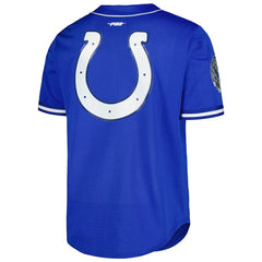 Anthony Richardson Indianapolis Colts Pro Standard Mesh Baseball Button-Up T-Shirt Royal - NFL