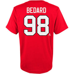 Connor Bedard Chicago Blackhawks Youth Player Name & Number T-Shirt Red