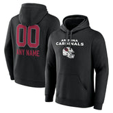 Arizona Cardinals Personalized Name & Number Team Wordmark Pullover Hoodie Black - NFL