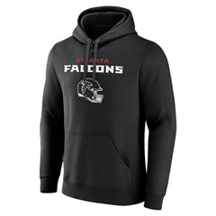 Atlanta Falcons Personalized Name & Number Team Wordmark Pullover Hoodie Black - NFL