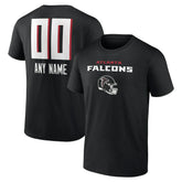 Atlanta Falcons Personalized Name & Number Team Wordmark T-Shirt Black - NFL