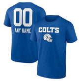 Indianapolis Colts Personalized Name & Number Team Wordmark T-Shirt Royal - NFL