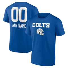 Indianapolis Colts Personalized Name & Number Team Wordmark T-Shirt Royal - NFL