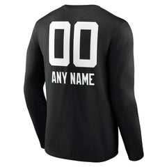 Jacksonville Jaguars Personalized Name & Number Team Wordmark Long Sleeve T-Shirt Black - NFL
