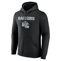 Las Vegas Raiders Personalized Name & Number Team Wordmark Pullover Hoodie Black - NFL